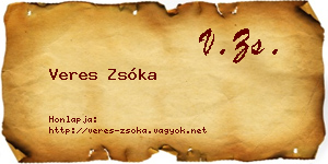Veres Zsóka névjegykártya