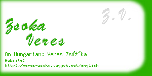 zsoka veres business card